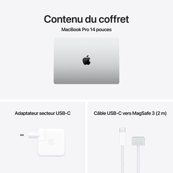 MacBook Pro 14" 24 Go/512 Go SSD - Apple M4 Pro - Argent - AZERTY  - Neuf – Image 4