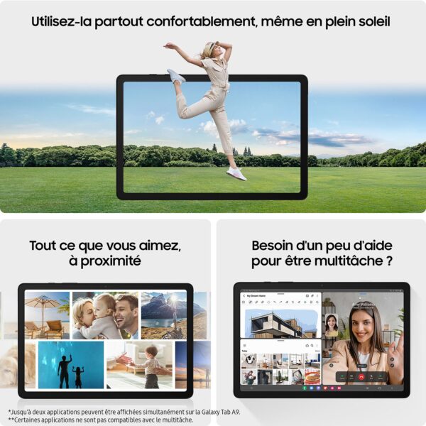 Samsung Galaxy Tab A9 X110 8.7"  64 Go Gris – Image 2