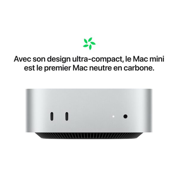 Mac Mini 2024 - 12C/16G 24Go/512Go SSD - Apple M4 Pro - Argent – Image 5