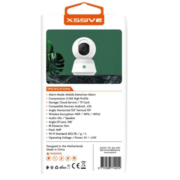 Caméra de sécurité connectée 360° XSSIVE XSS-CAM2W - Blanc – Image 3