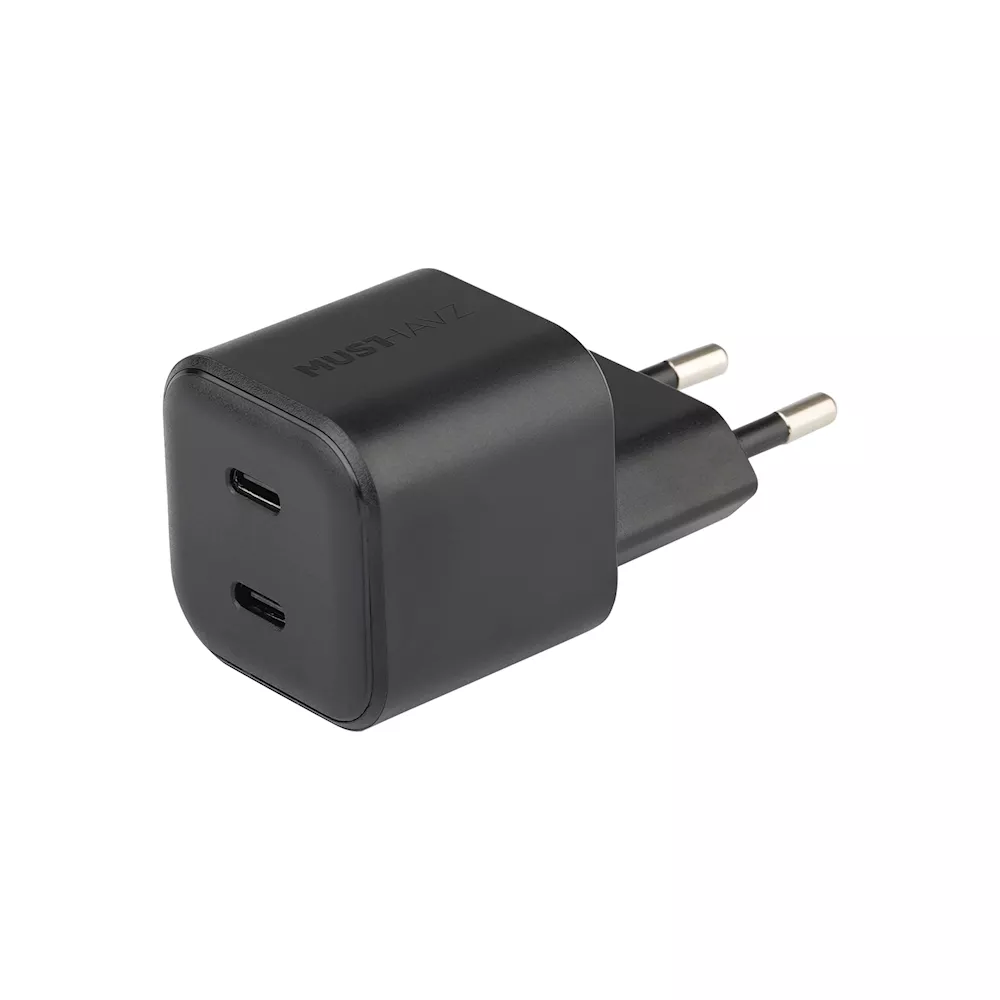 Chargeur secteur compact 35 W — deux ports USB-C, charge rapide
